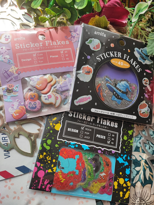 Halloween Flake Sticker ,amifa_ Fancy 20p /Magic 40p /Rock Monster 40p