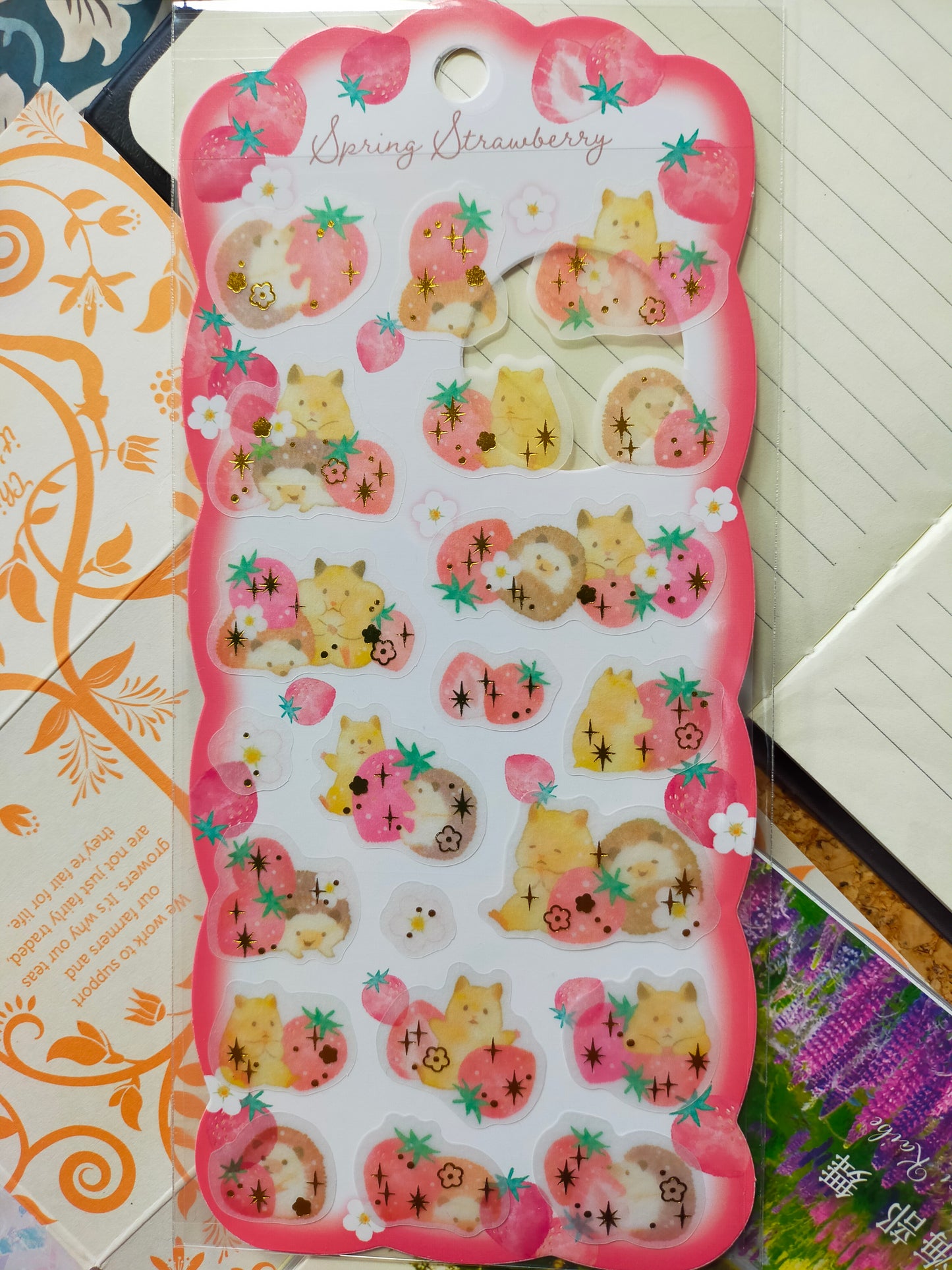 Collection Stickers Spring, Synapse Japan_ Strawberry / Cherry Blossom