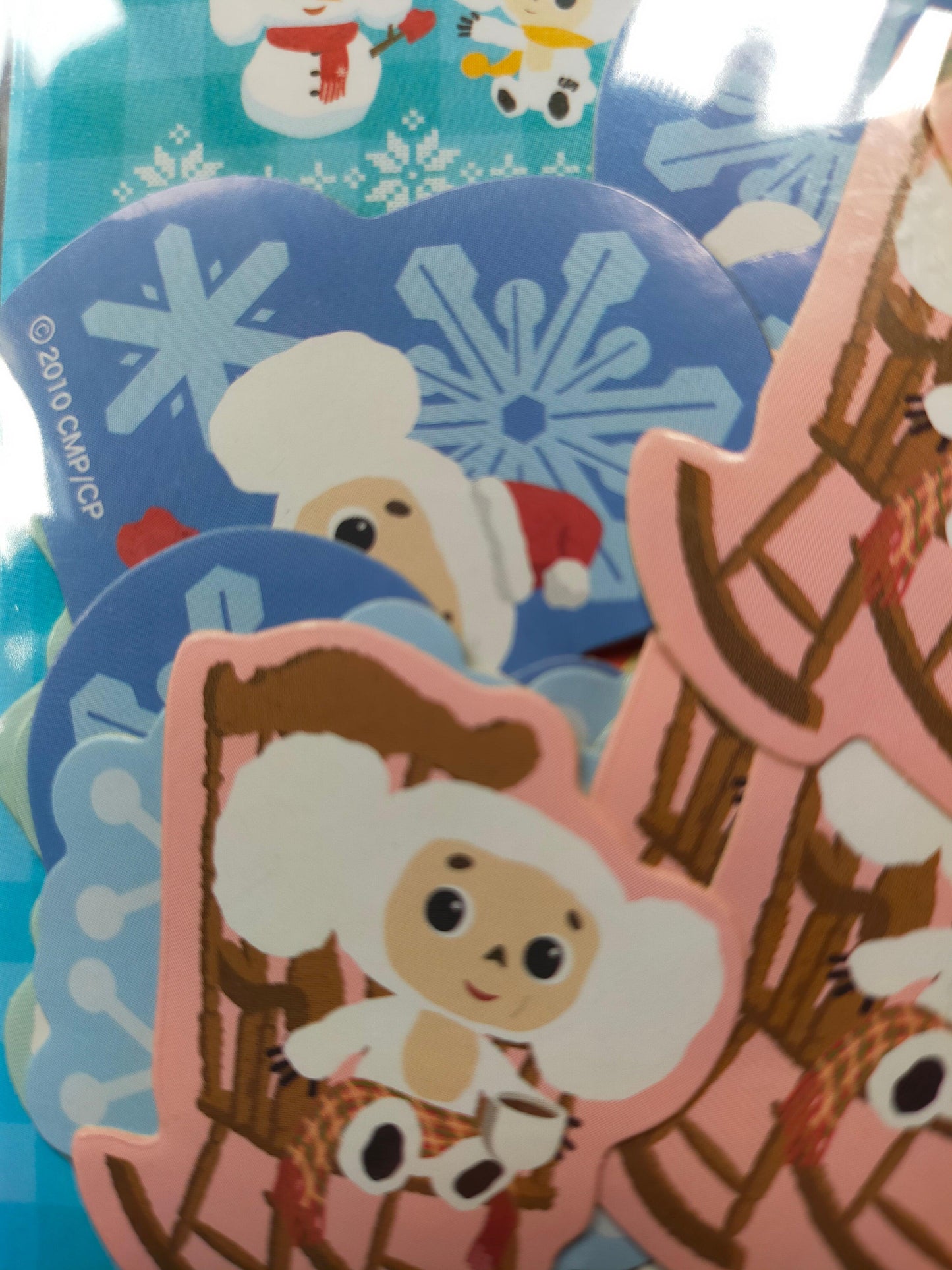 Flak sticker Cheburashka Pukkuri seal,daiso