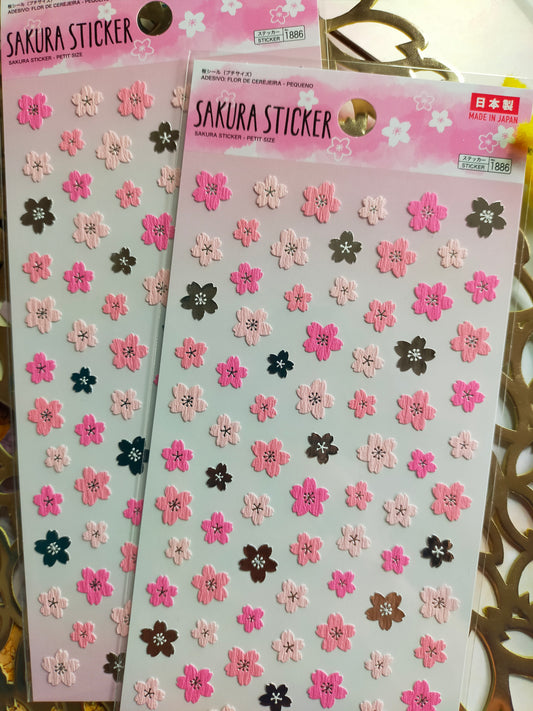 Spring Stickers Small size, daiso_Sakura