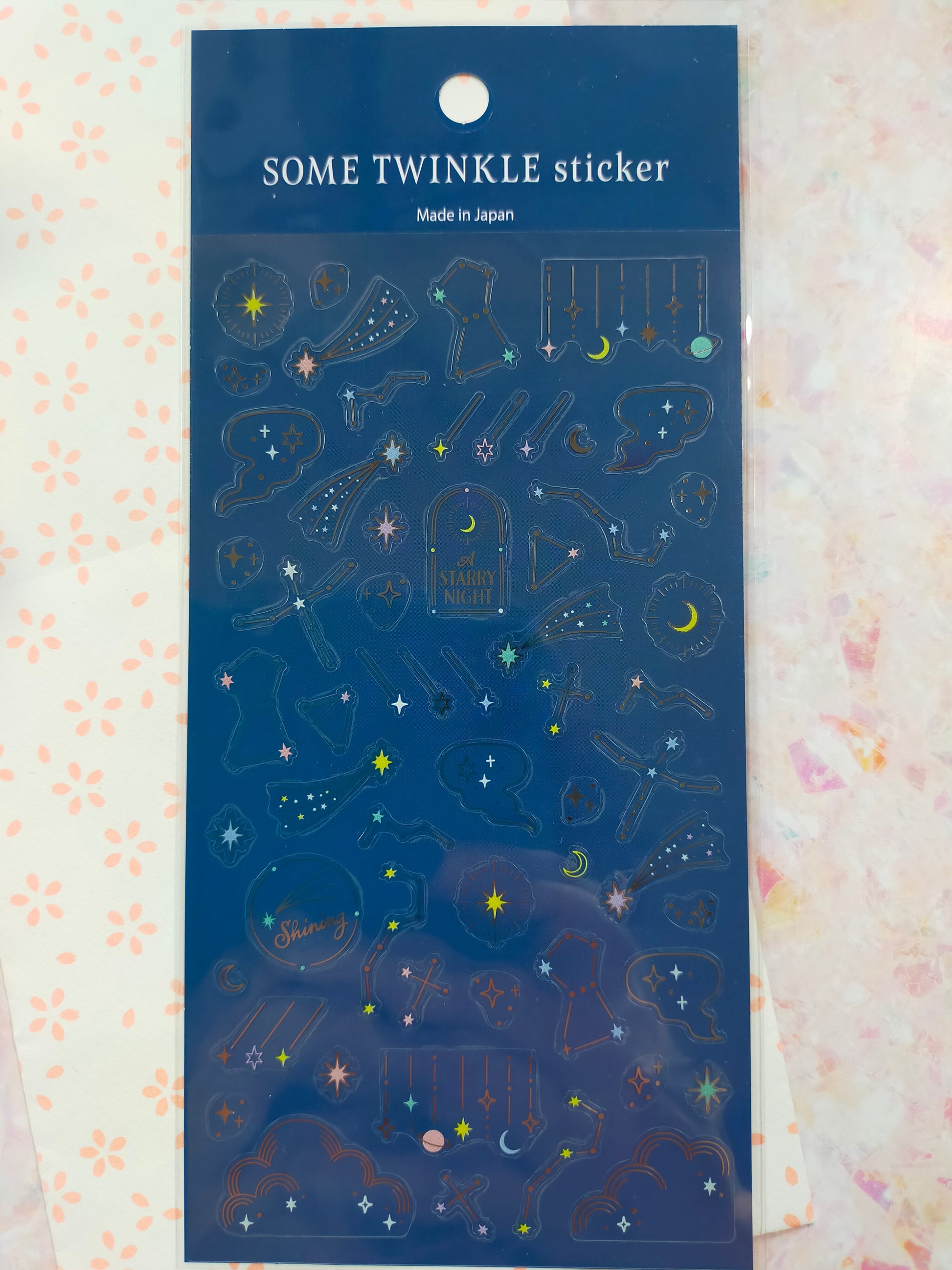 SOME TWINKLE sticker, GAIA_ Flower motifs / Astronomical motifs