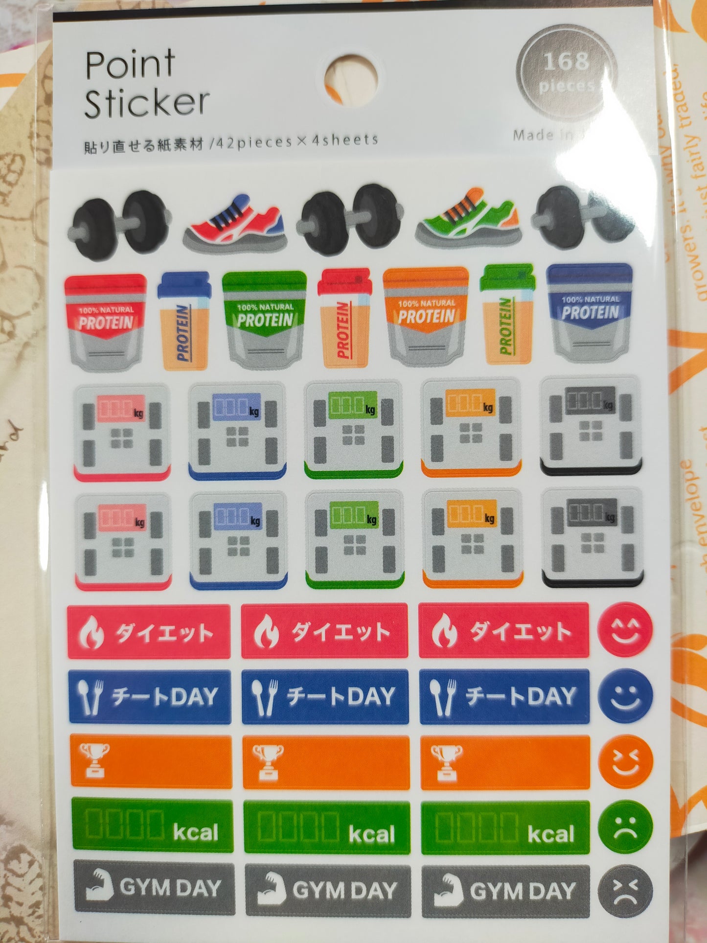 Point Sticker ,GAIA_Muscle training 168p / Money 156p