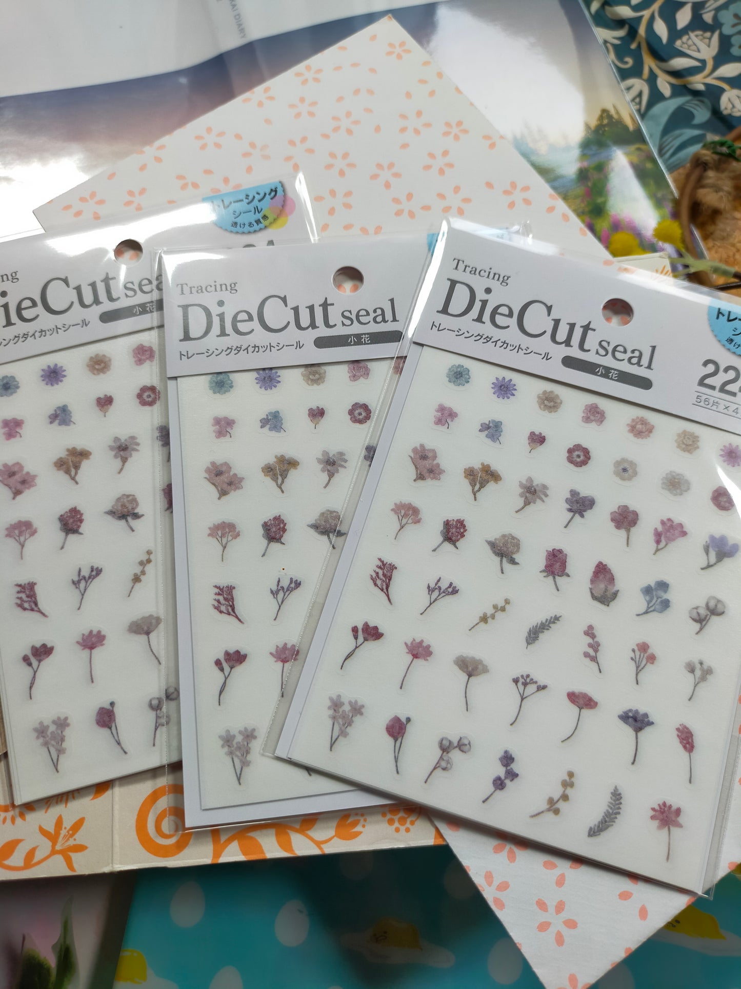 Die cut seal ,Kyowa_ Simple Flower 58 p / Small Flowers 224p
