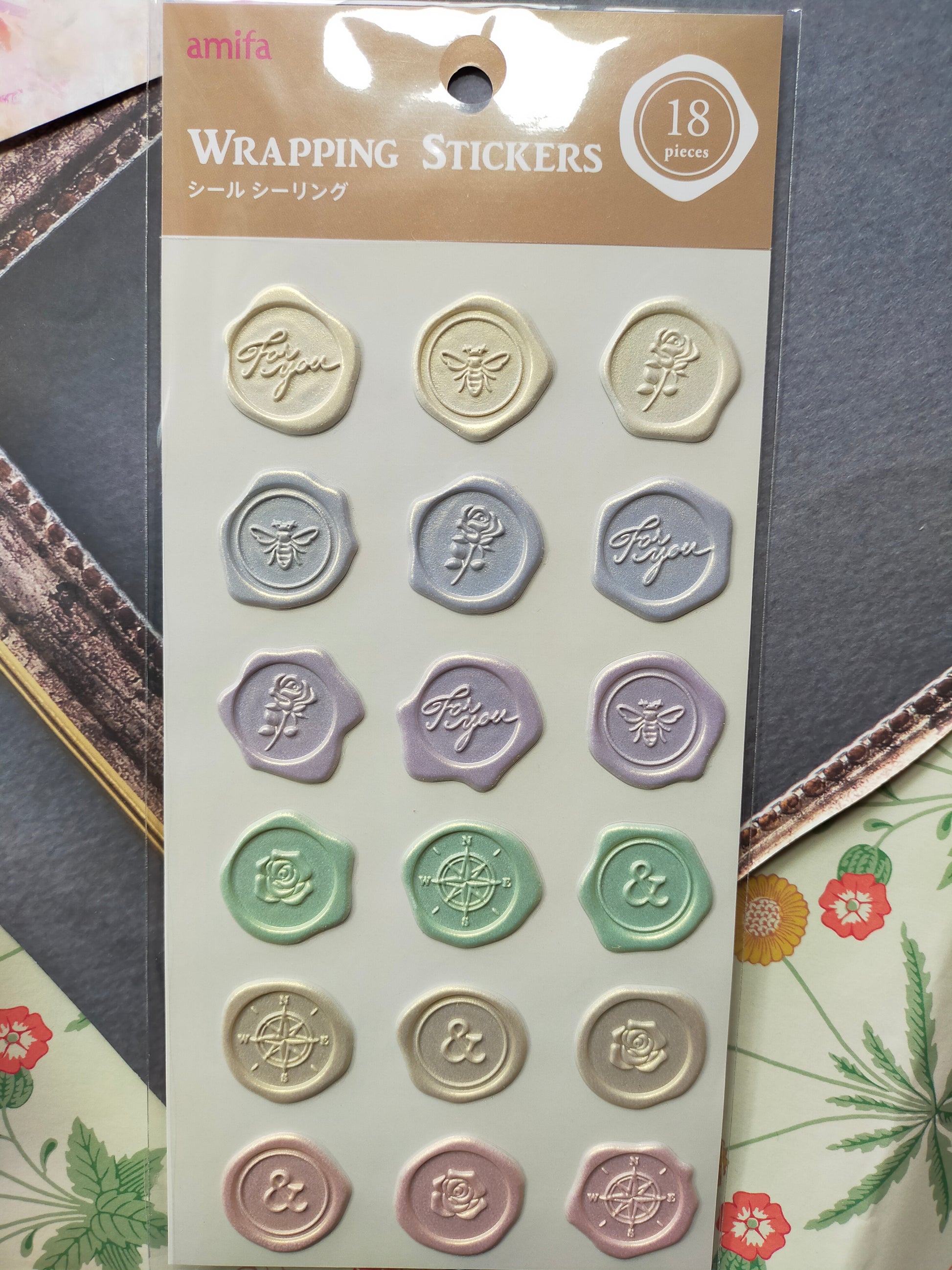 Amifa Seal Sealing 18pcss Big sticker _ Vivid color / Smoky color