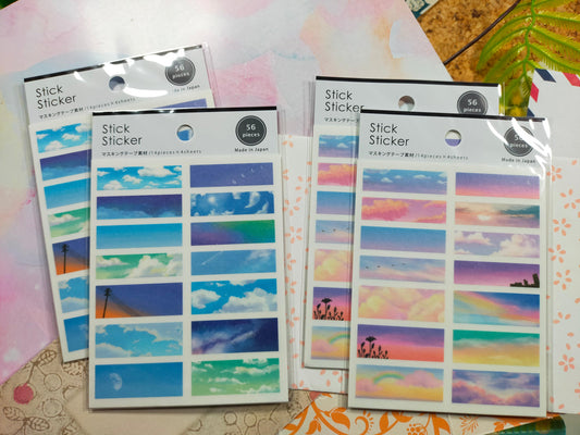 Sky color sticker, GAIA,_ Blue sky 56p / Sunset glow 56p