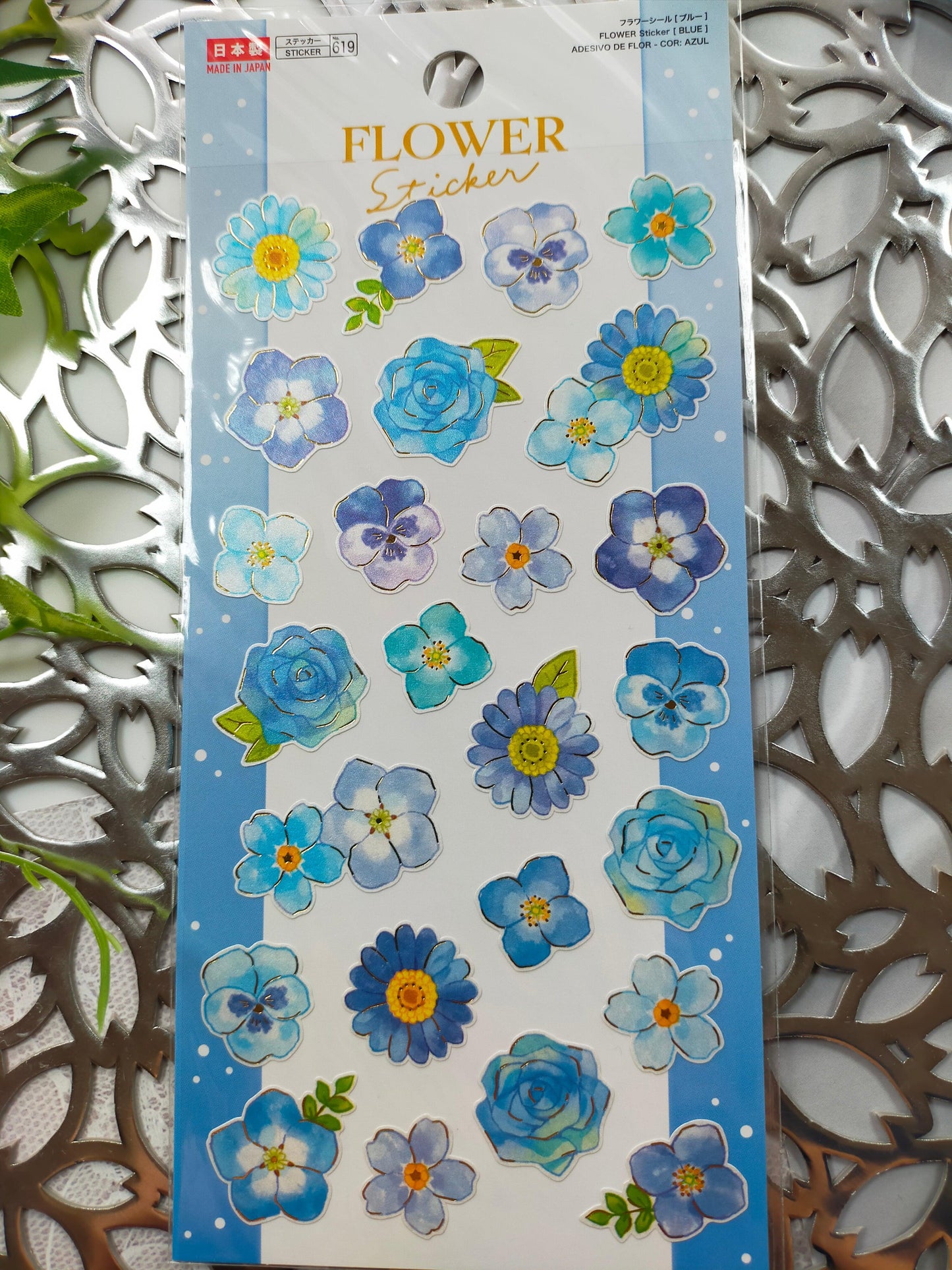 FLOWER Sticker,daiso sticker_Light Green /Pink/Yellow /Green /Blue /Purple