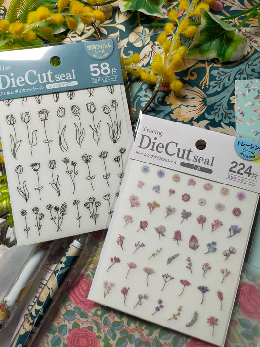 Die cut seal ,Kyowa_ Simple Flower 58 p / Small Flowers 224p