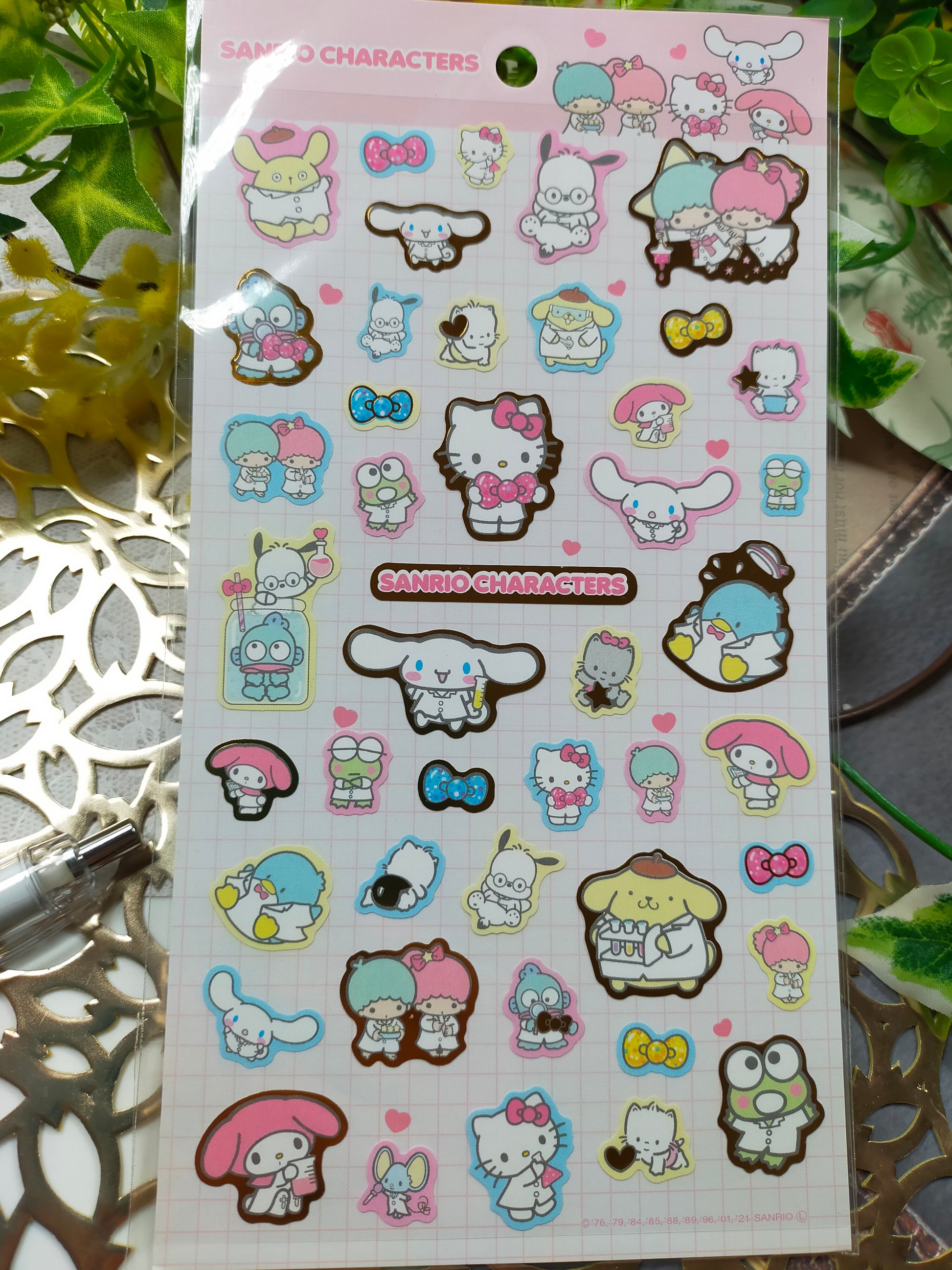 Sanrio characters Big sticker 2021_ Hello Kitty / Little Twin Stars / MY MELODY / POMPOMPURIN / SANRIO CHARACTERS