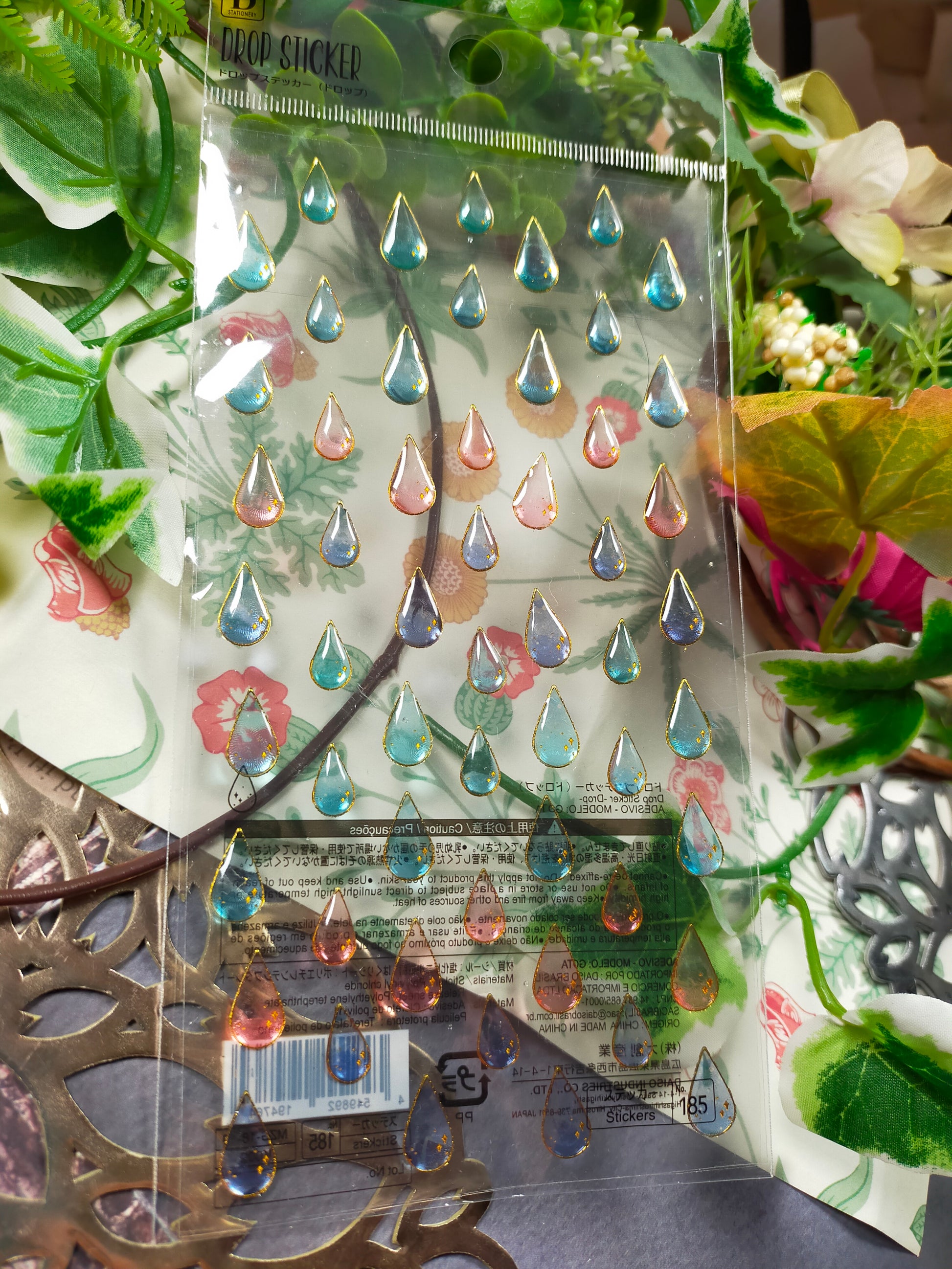 3D drop stickers, daiso