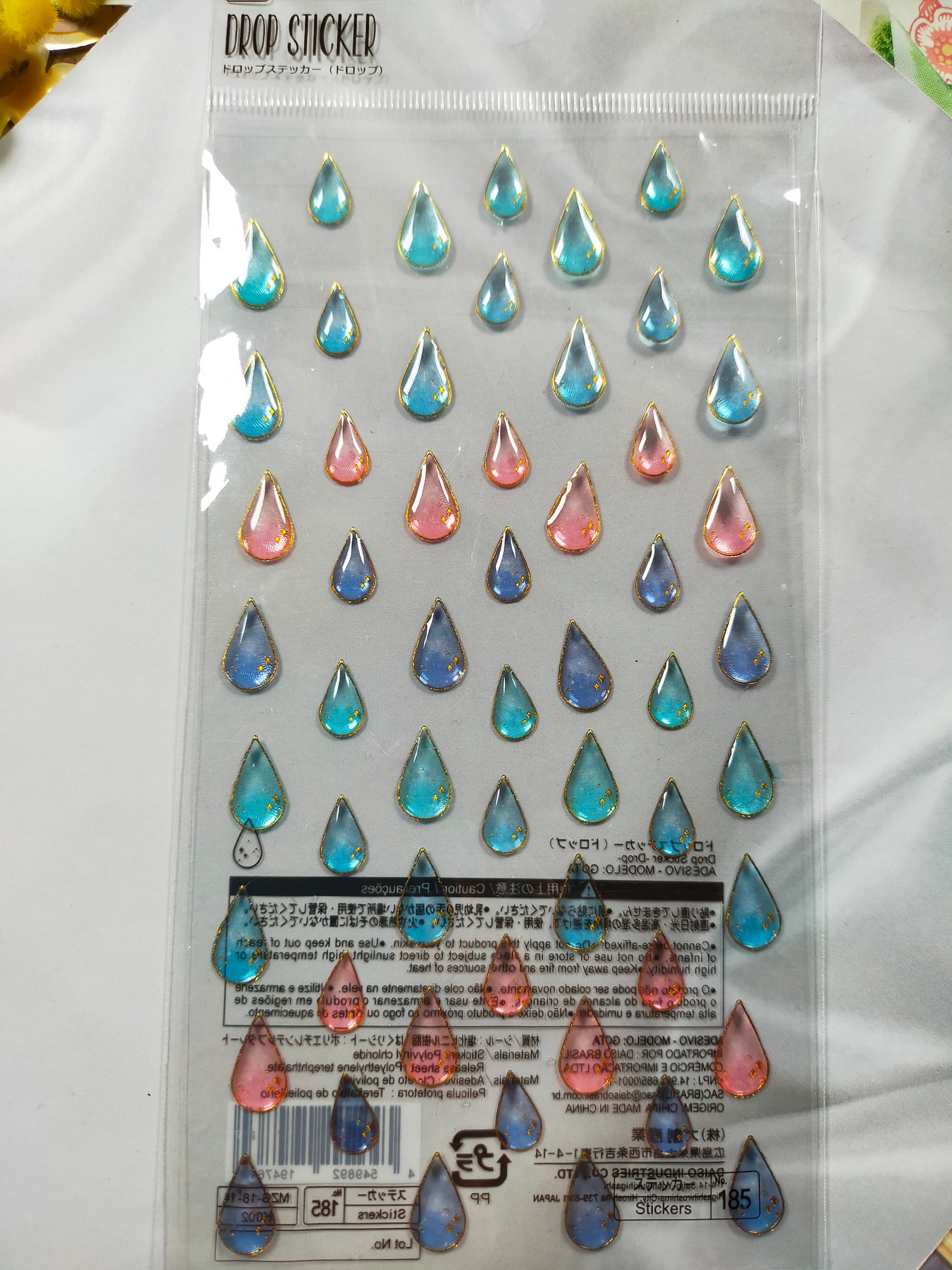 3D drop stickers, daiso