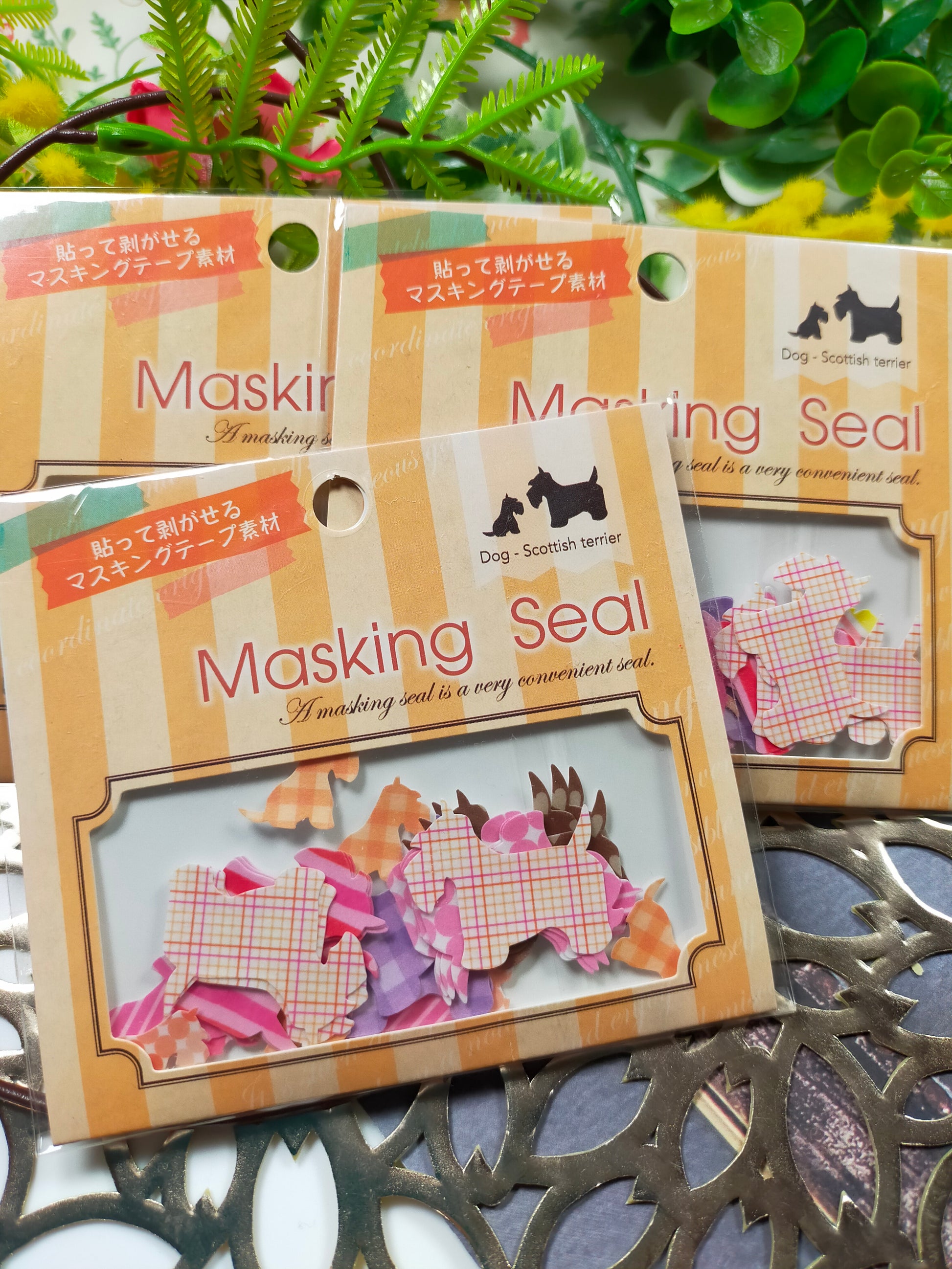 Masking Seal Dog 10designs*4pieces,Eagle Japan _ Labrador Retriever / Golden Retriever / Scottish Terrier / Pomeranian