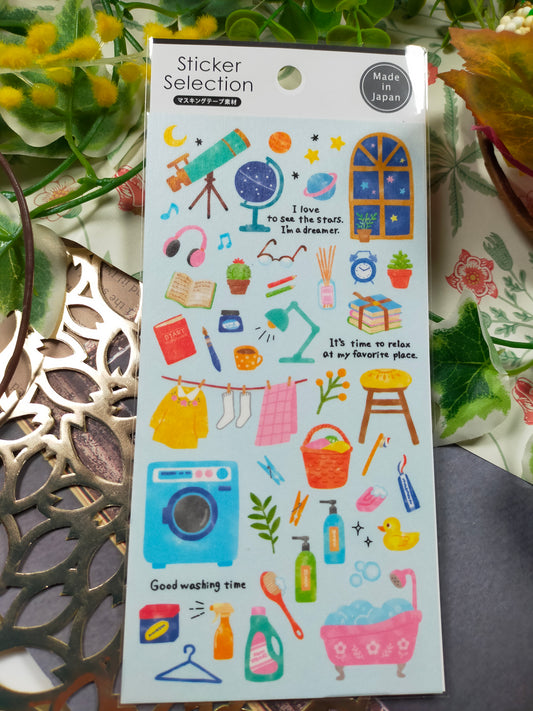 Sticker Selection Design Seals Afternoon ,GAIA