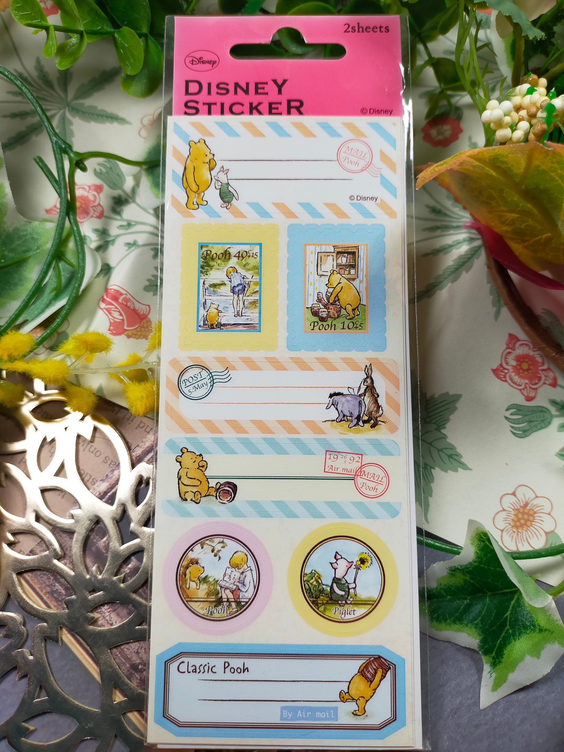 Disney Sticker 2Sheets, Disney _ Mickey / Winnie the Pooh / Princess