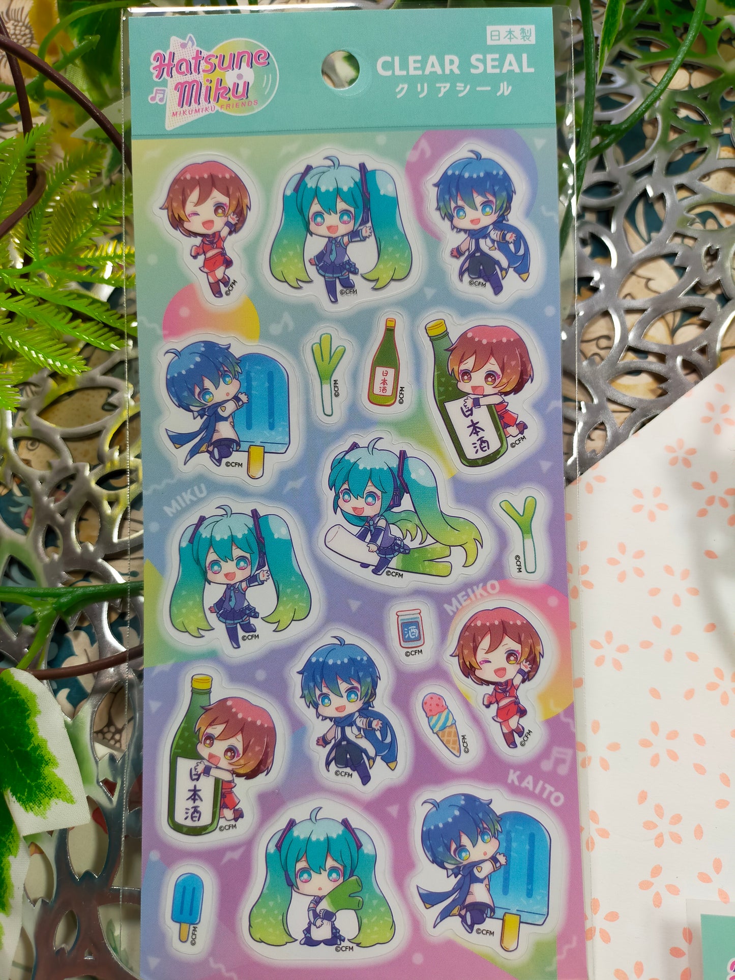 Hatsune Miku Sheet Sticker ,Synapse Japan_ Green / Yellow