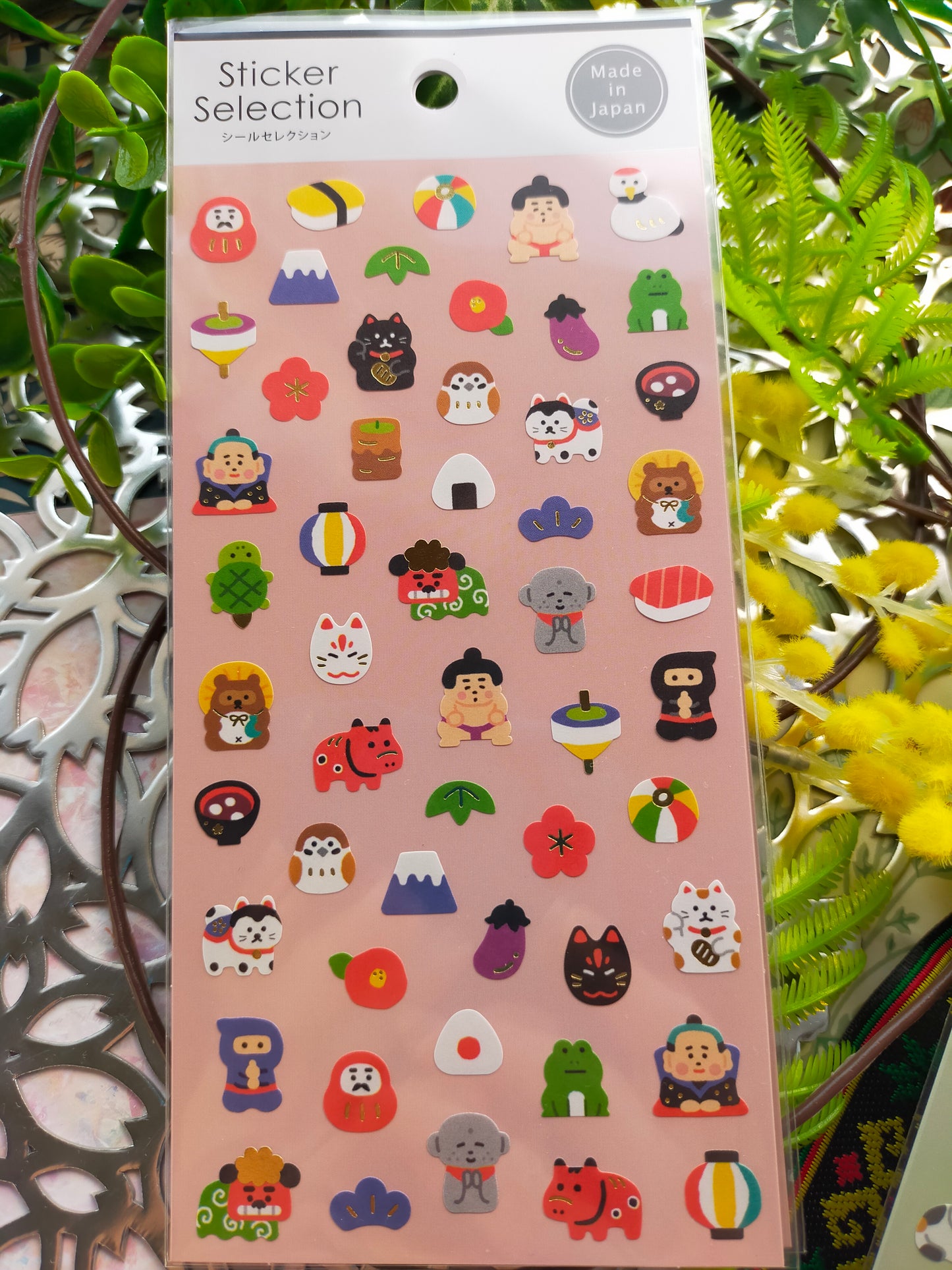 Sticker Selection Japanese Accessories,GAIA_ Pink /Green