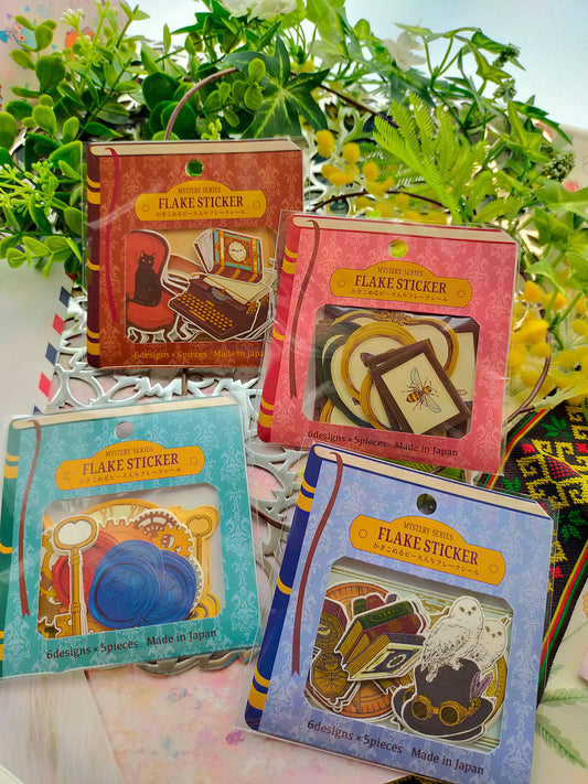 Flake Sticker Mystery Tool Sticker 6designs*5pieces,GAIA _Research / Magic tools / Key / Specimen