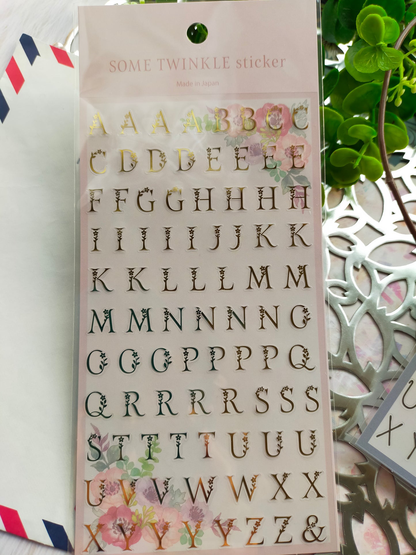 SOME TWINKLE sticker Alphabet, GAIA_ Pink / Yellow / Light Blue / Dark blue