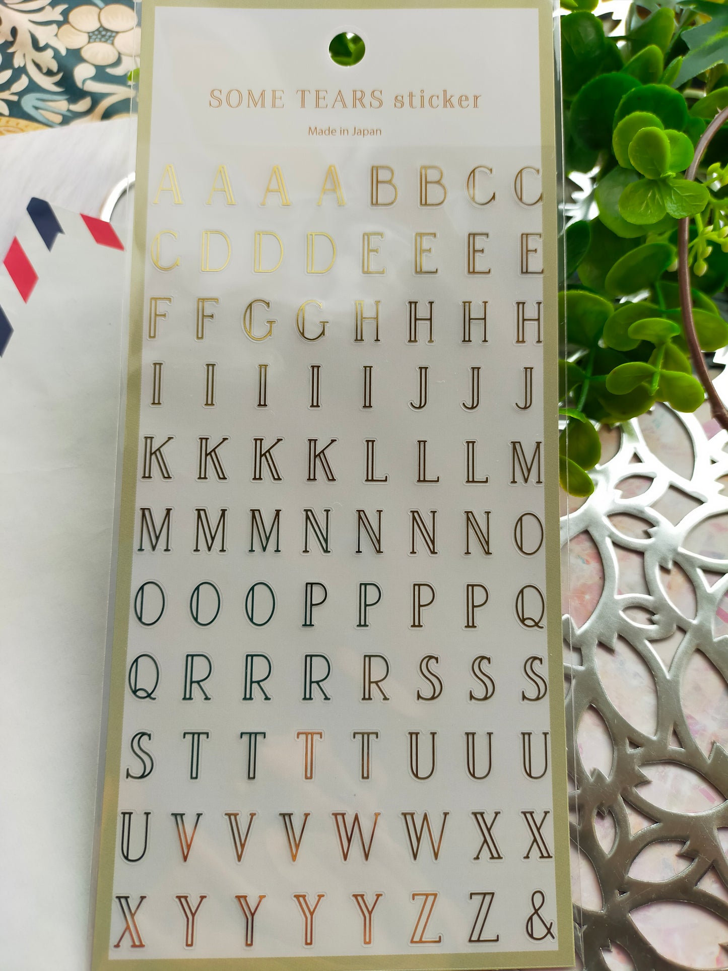 SOME TWINKLE sticker Alphabet, GAIA_ Pink / Yellow / Light Blue / Dark blue