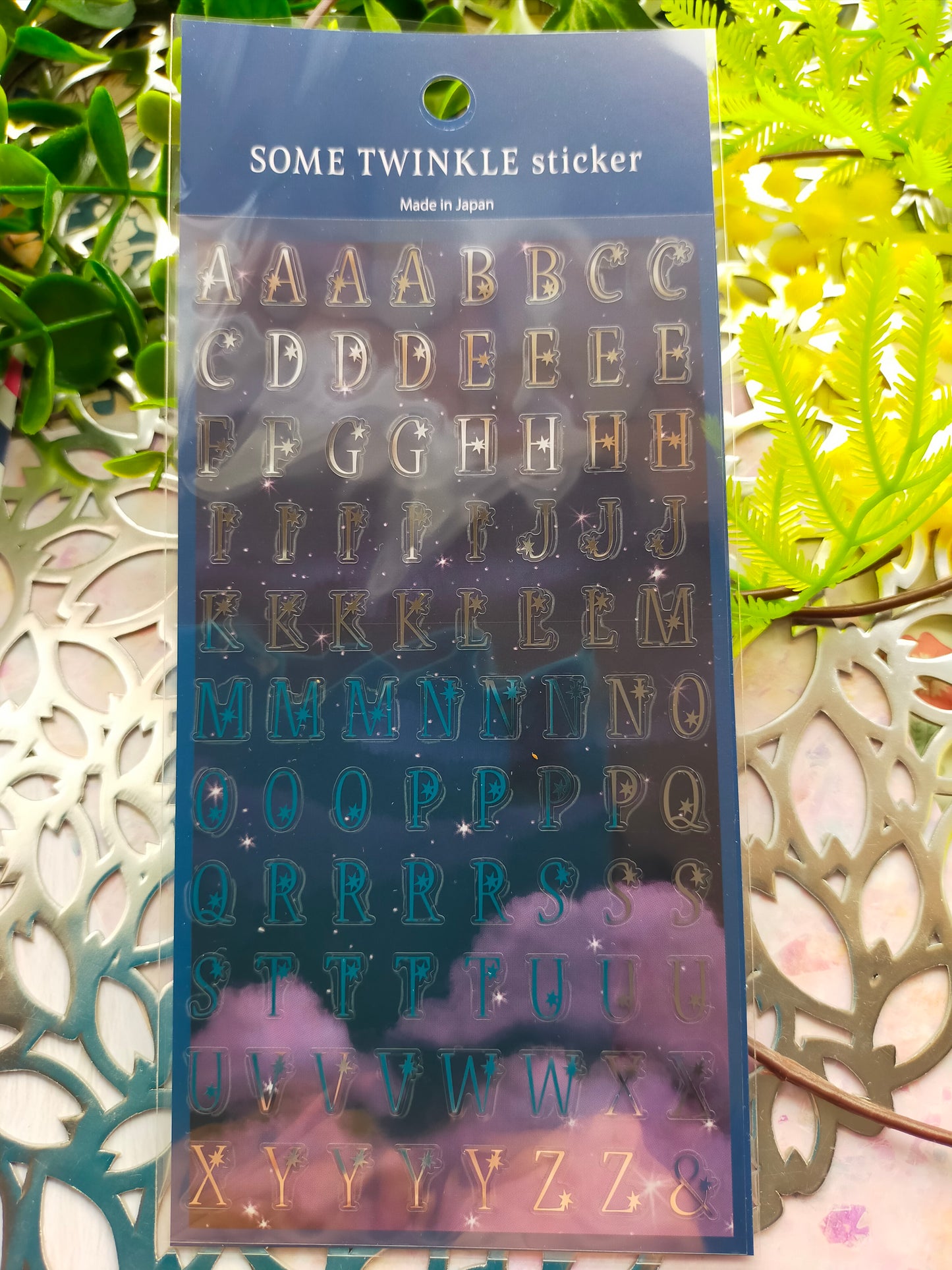 SOME TWINKLE sticker Alphabet, GAIA_ Pink / Yellow / Light Blue / Dark blue