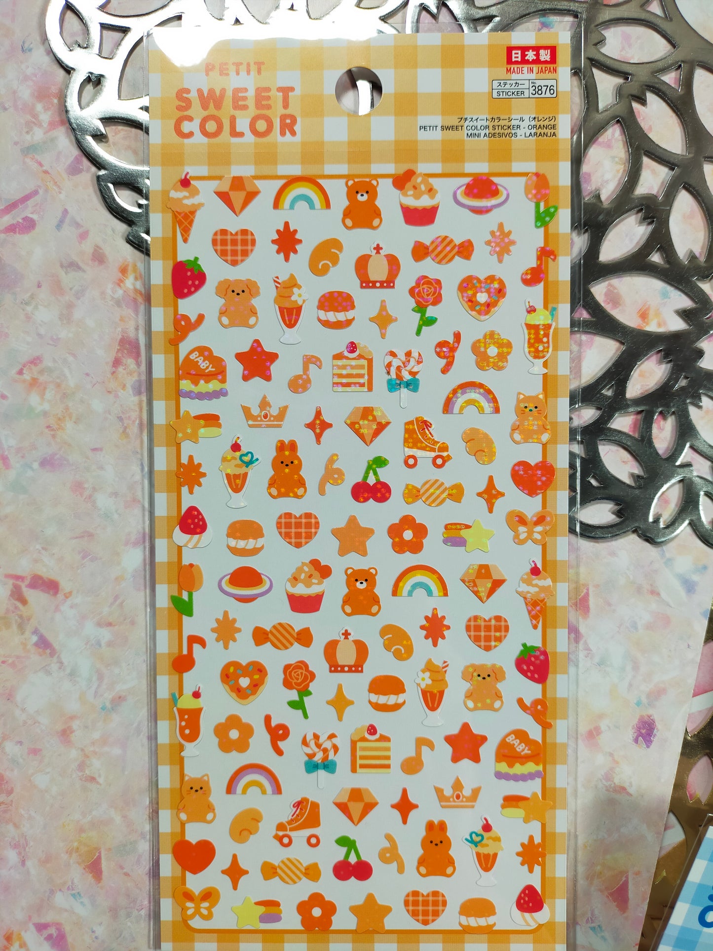 Petit sweet color stickers ,daiso _ Red / Pink / Orange / Yellow / Green / Blue / Purple / white / Black