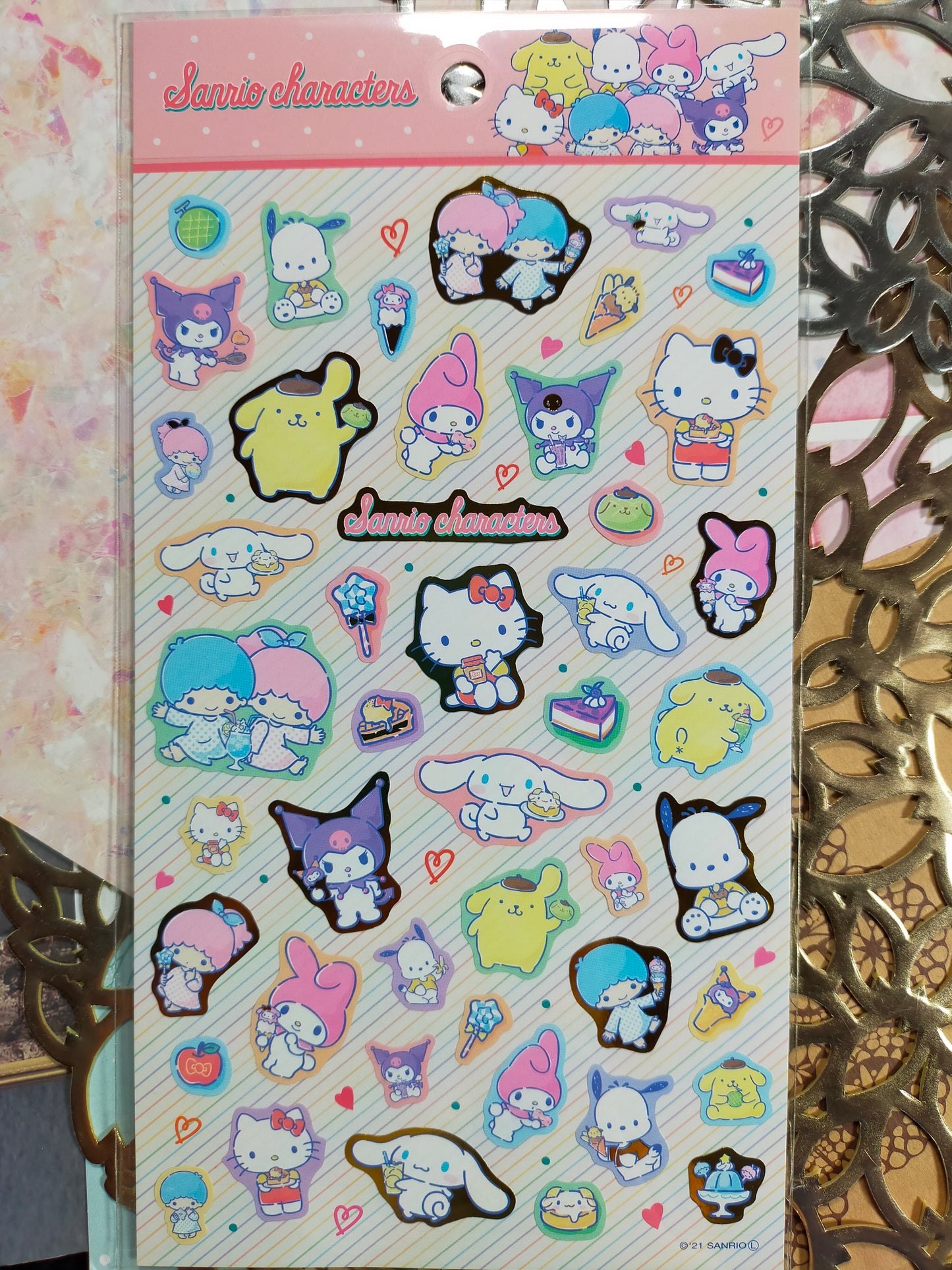 Sanrio characters Big sticker 2022 spring_ Sanrio Character / Kuromi / My Melody/ Cinnamoroll / Pompompurin / Doraemon blue / Doraemon yellow