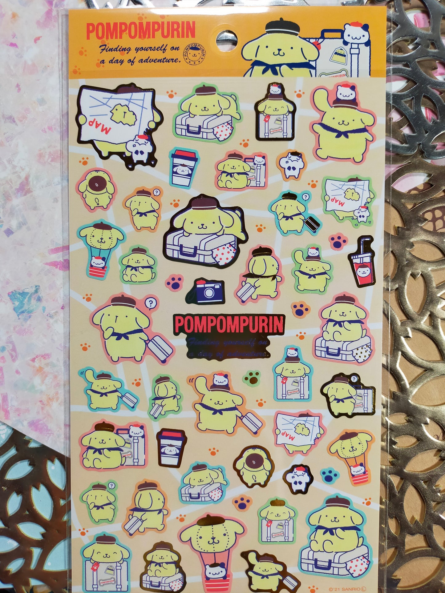 Sanrio characters Big sticker 2022 spring_ Sanrio Character / Kuromi / My Melody/ Cinnamoroll / Pompompurin / Doraemon blue / Doraemon yellow
