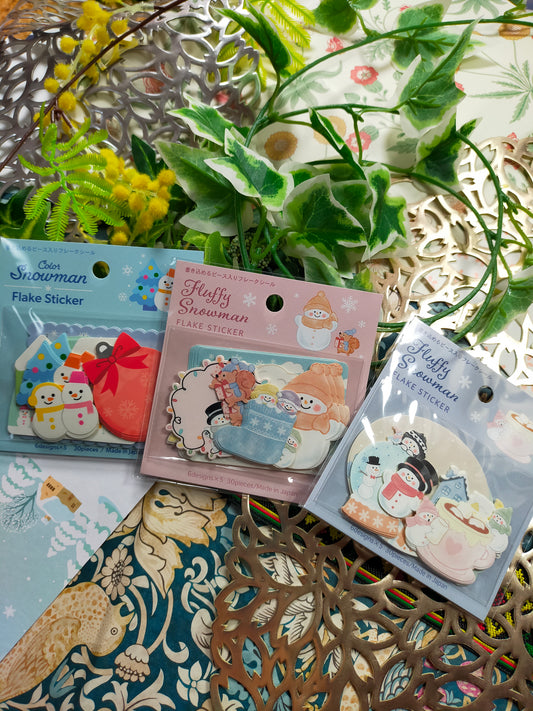 Flake Seal Snow Snowman,GAIA _ Blue Snow Man / PINK Snowman / Light Purple Snowman