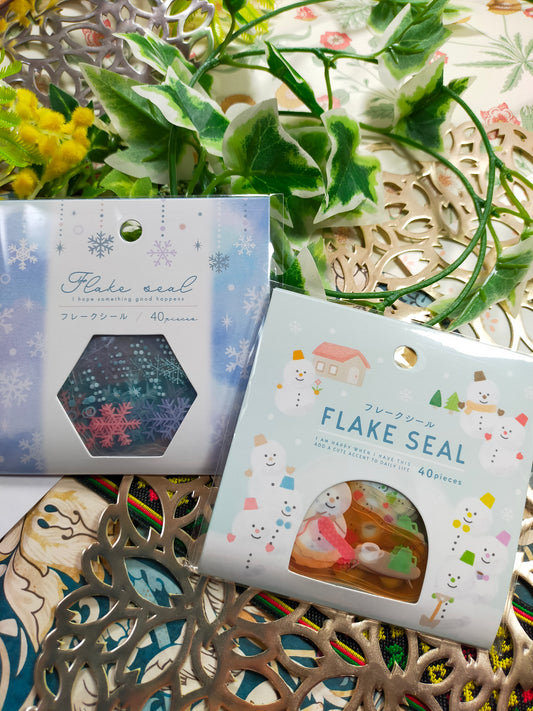 Flake Seal Snow Snowman,SynapseJapan, _ Snowflakes /Snowman Pattern