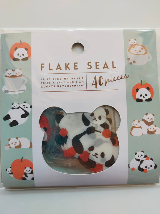 STICKER FLAKES Panda pattern, Synapse Japan