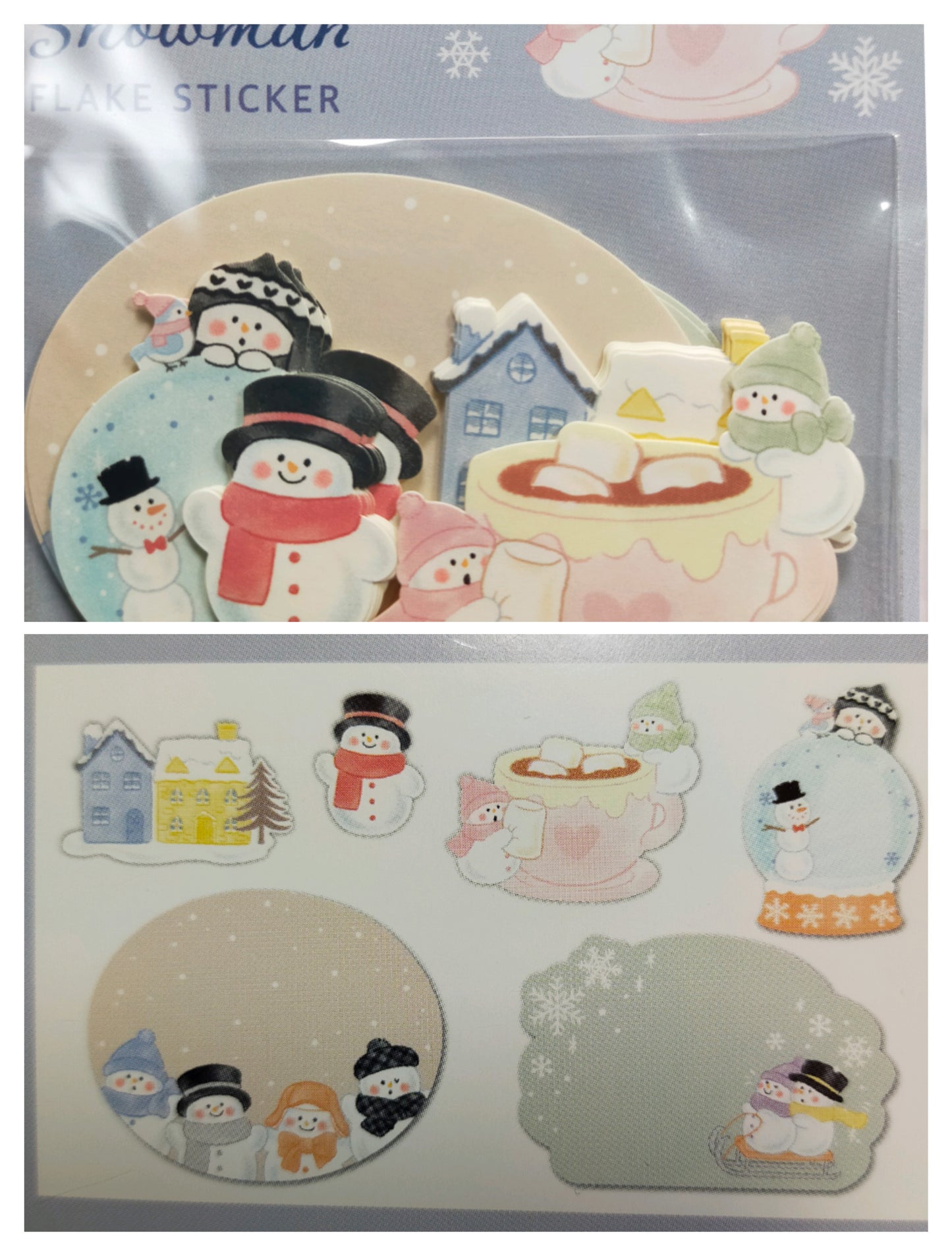 Flake Seal Snow Snowman,GAIA _ Blue Snow Man / PINK Snowman / Light Purple Snowman