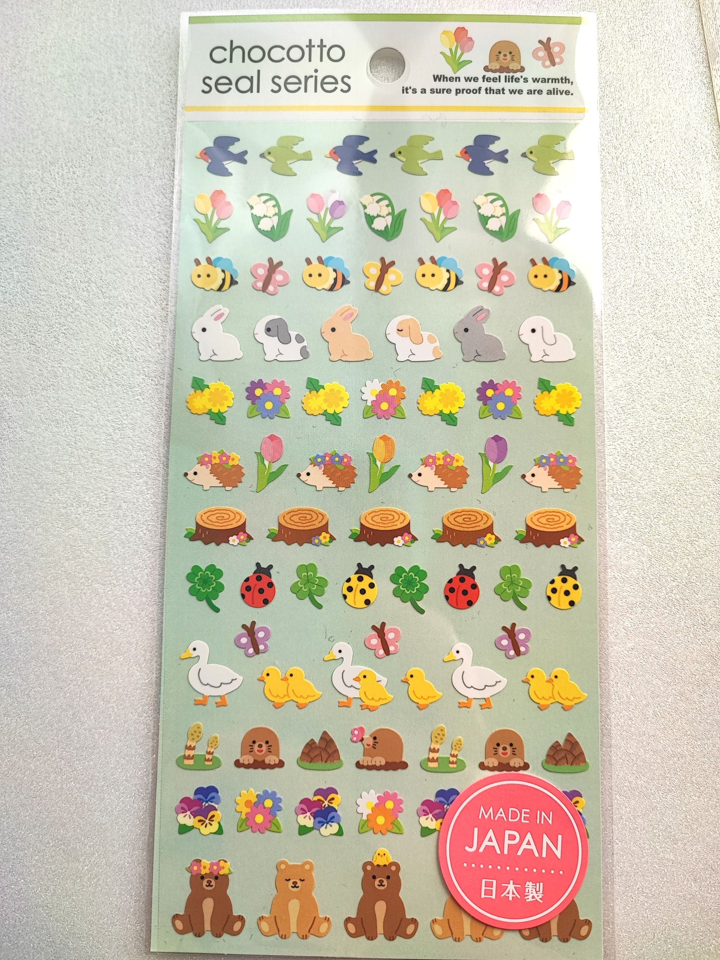 Chocotto Seal Series Spring in Japan, GAIA_ Cherry Blossom Viewing /  Viewing Spring Line / Matcha Cherry Blossom Sweets / Spring Flora and Fauna