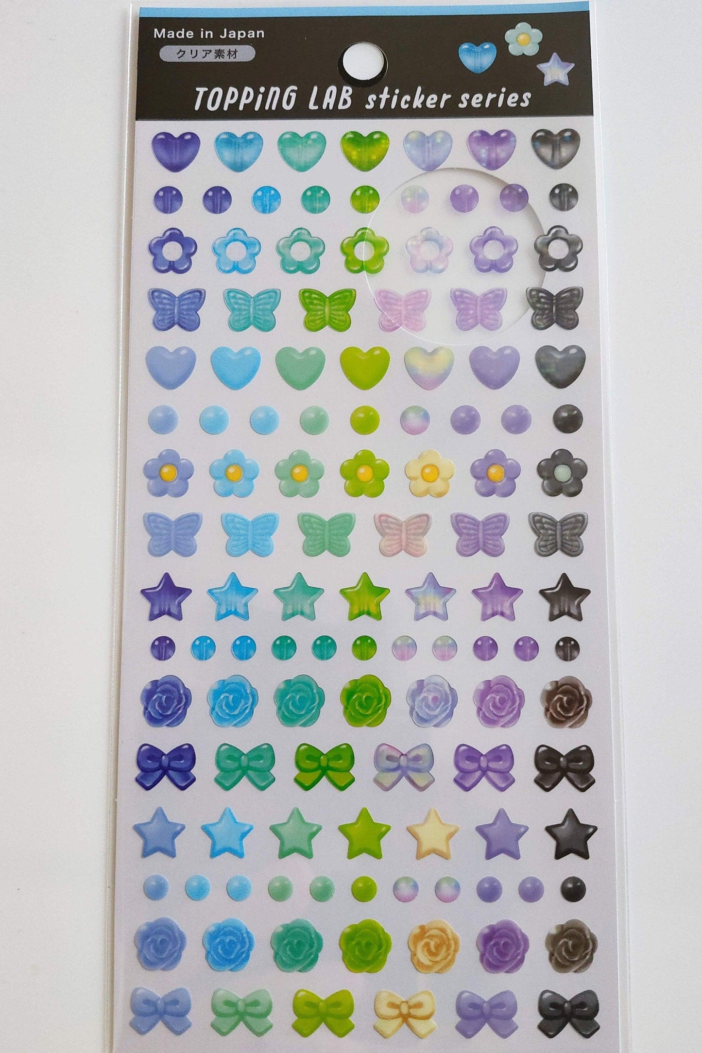 Topping LAB sticker series Clear Beads,GAIA_Warm color /Cool color