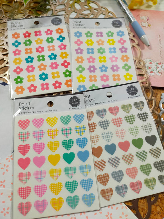 Point Sticker 140p,GAIA_Flower Vivid /Flower Paste /Heart Milky /Heart Smoky