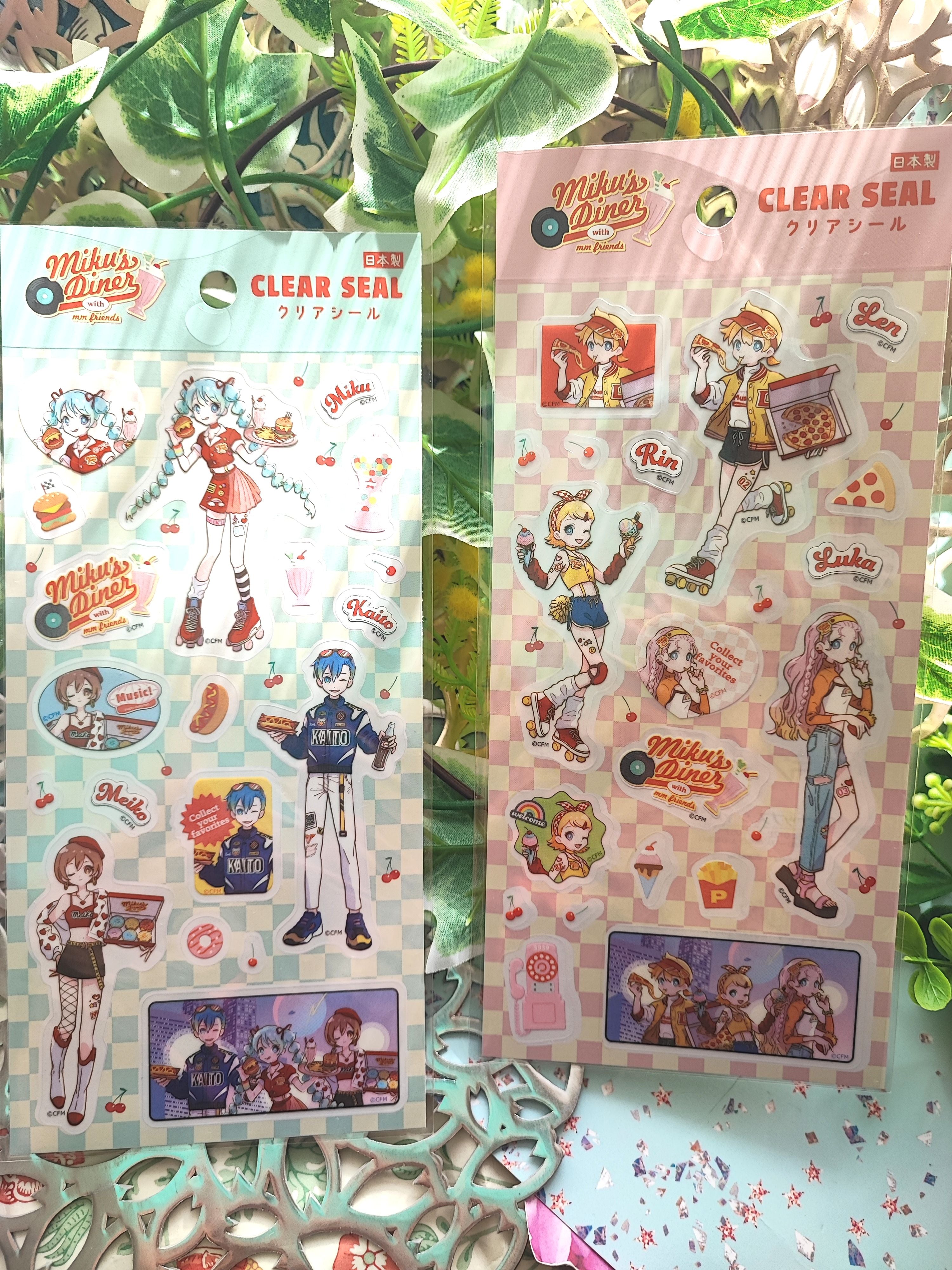 Hatsune Miku's diner Sheet Sticker Clear Seal, Synapse Japan_ Green ...