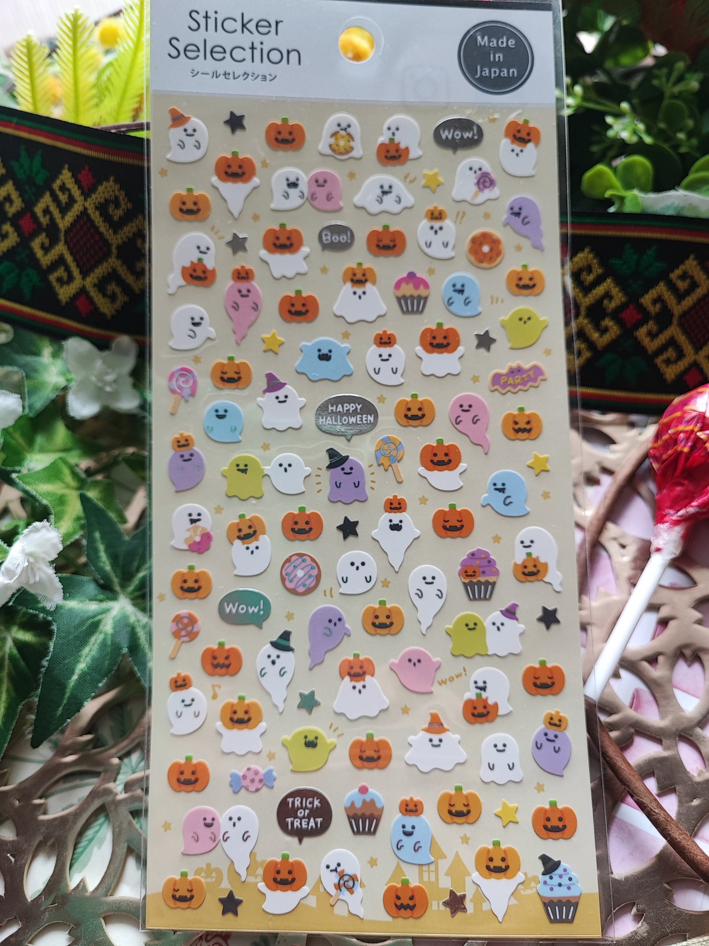 Sticker Selection Halloween ,GAIA_Small Pumpkins /Ghosts and candy