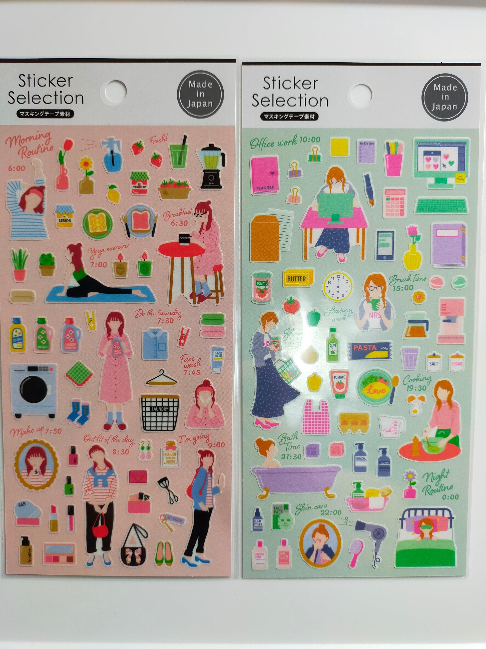 Sticker Selection Design Seals Routine ,GAIA_ Morning Routine / Office Work