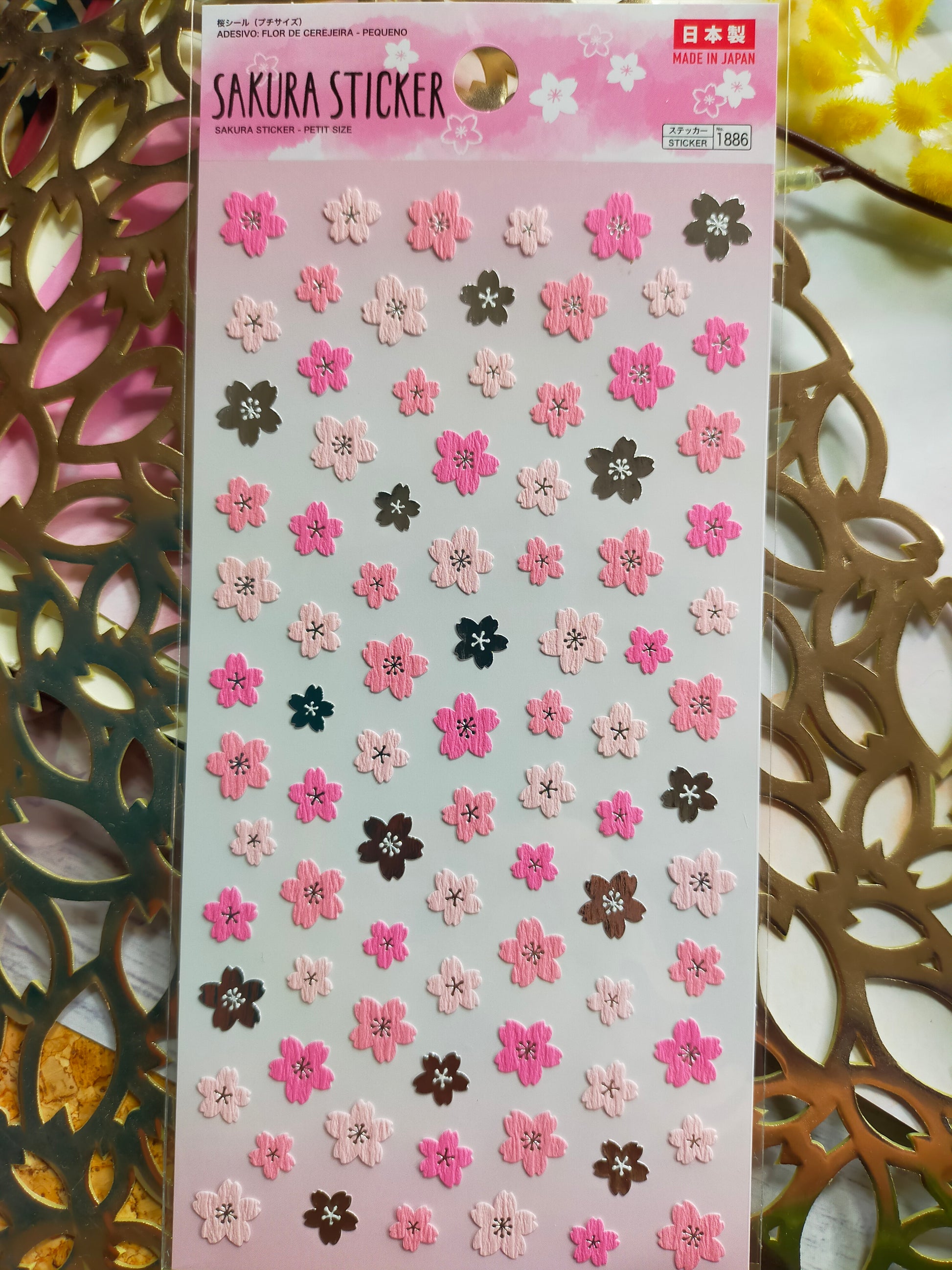 Spring Stickers Small size, daiso_Sakura