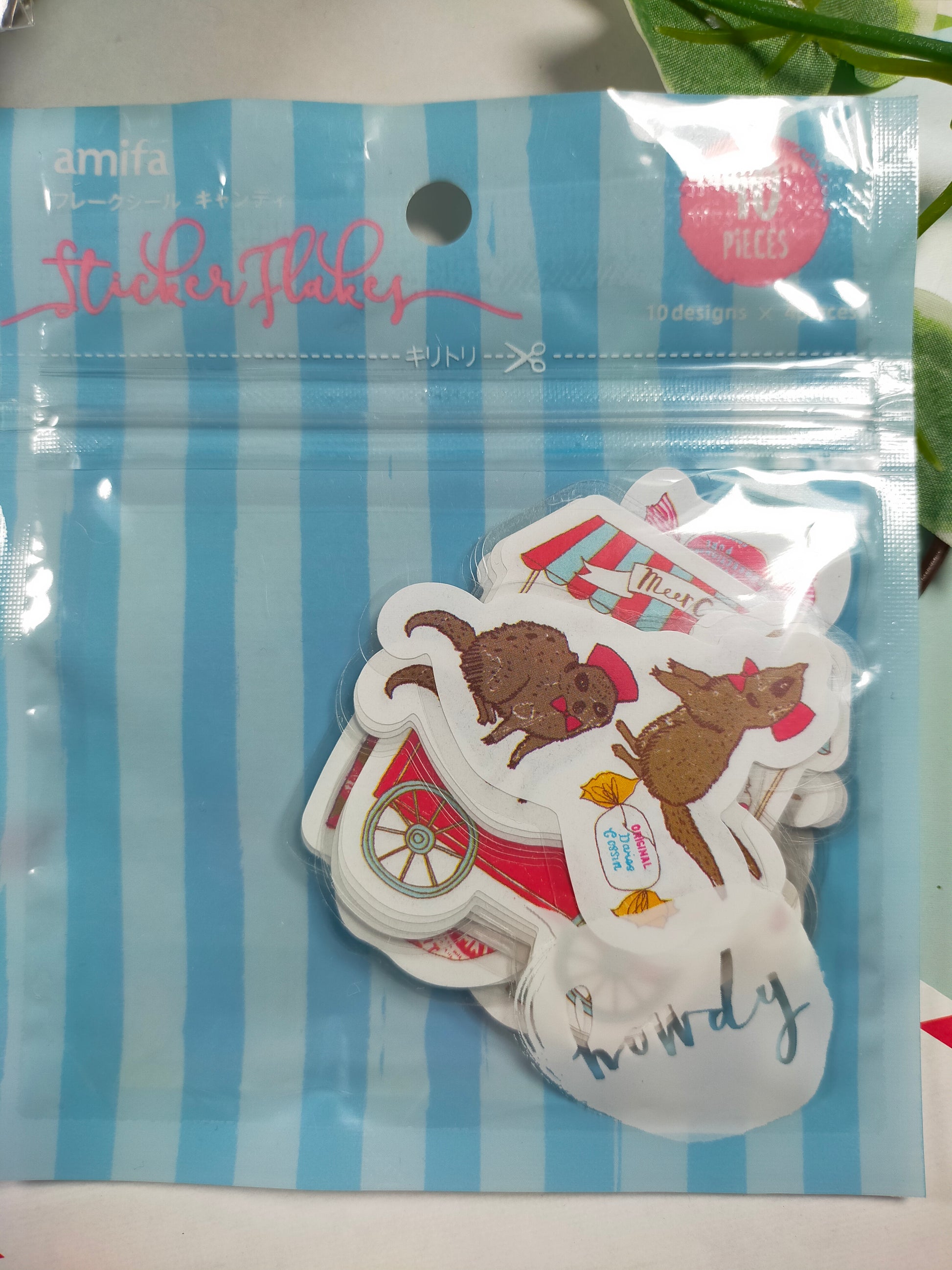 STICKER FLAKES Cute Animals , amifa_ Candy / Exotic Animals