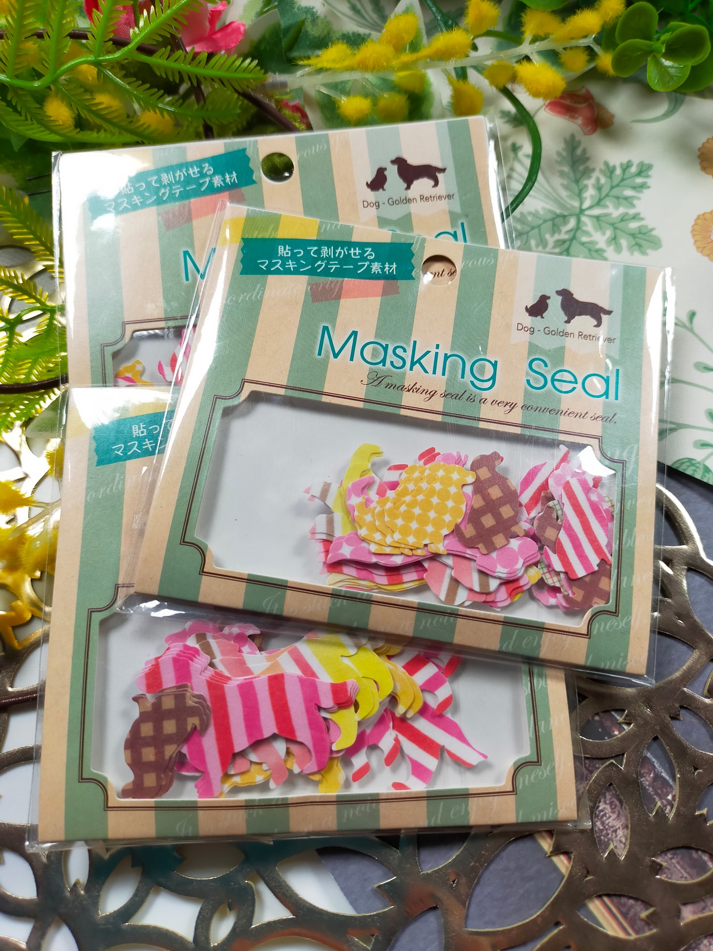 Masking Seal Dog 10designs*4pieces,Eagle Japan _ Labrador Retriever / Golden Retriever / Scottish Terrier / Pomeranian