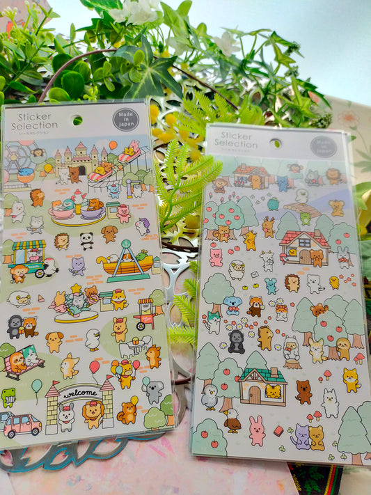 Sticker Selection Design Seals mini animal ,GAIA_ Amusement Park /Forest