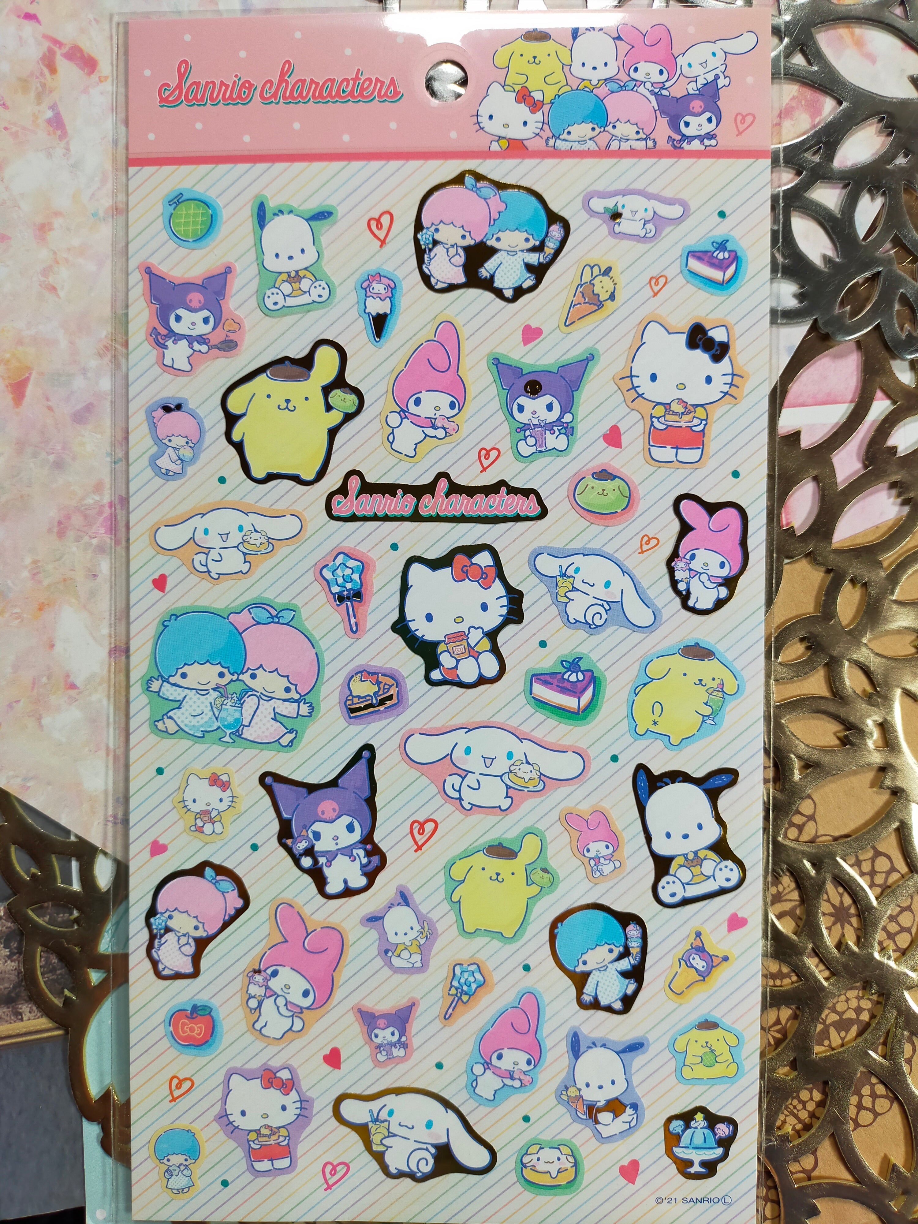Sanrio All Star Characters Sticker Hello Kitty My Melody Pompompurin Japan