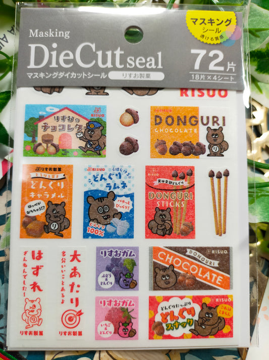 Die cut seal  ,Kyowa_ Squirrel Sweets 72 p / Squirrel Sweets 38p