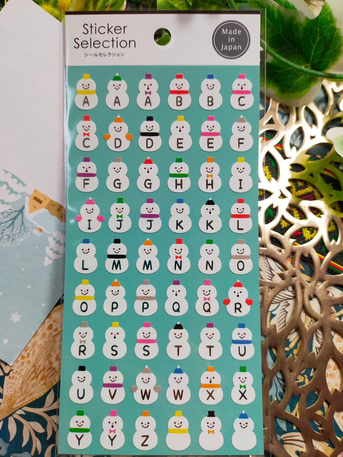 Sticker Selection Design Seals Snowmen , GAIA_ Alphabet / Polar Bears