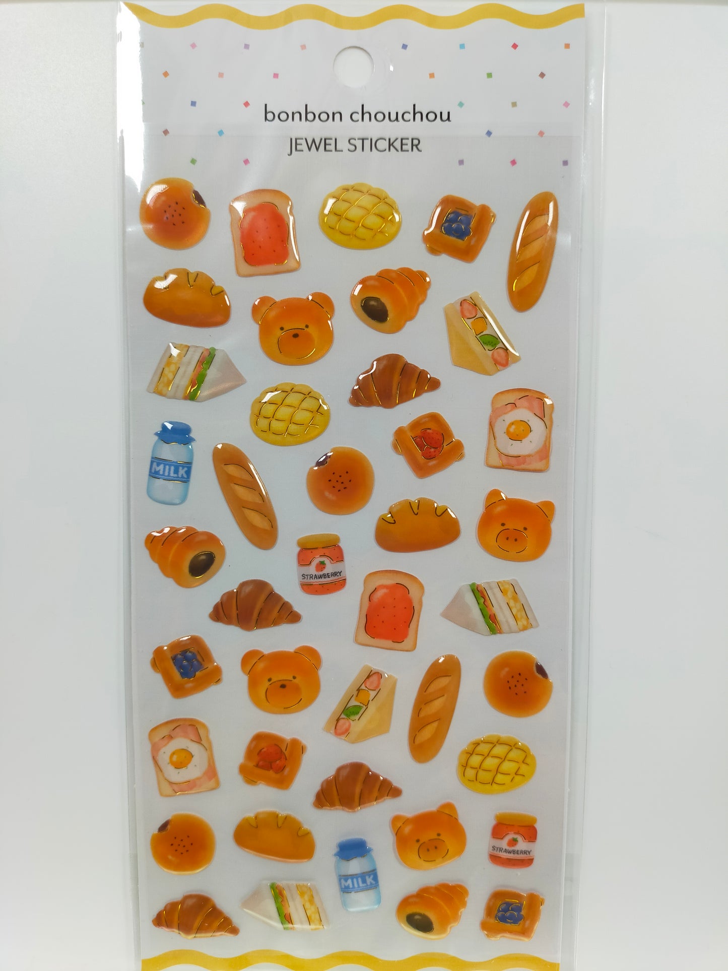 [exclusive]3D Bonbon chouchou jewel sticker,GAIA_Colorful / Sweets / Bird / Button / Letter / Bread / Garden / Sea / Dream / Emotion / Walts / Flowers