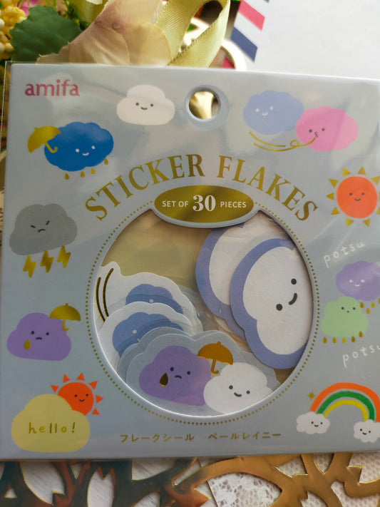 STICKER FLAKES Pale Rainey foil, amifa